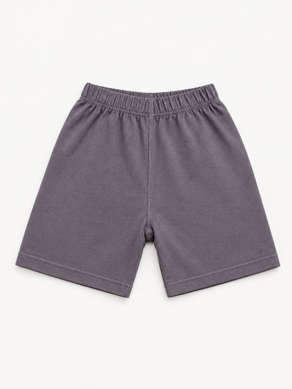 Boy Cream & Mauve Kids T-Shirt & Shorts Set — view 3 | Kids Wear Online India