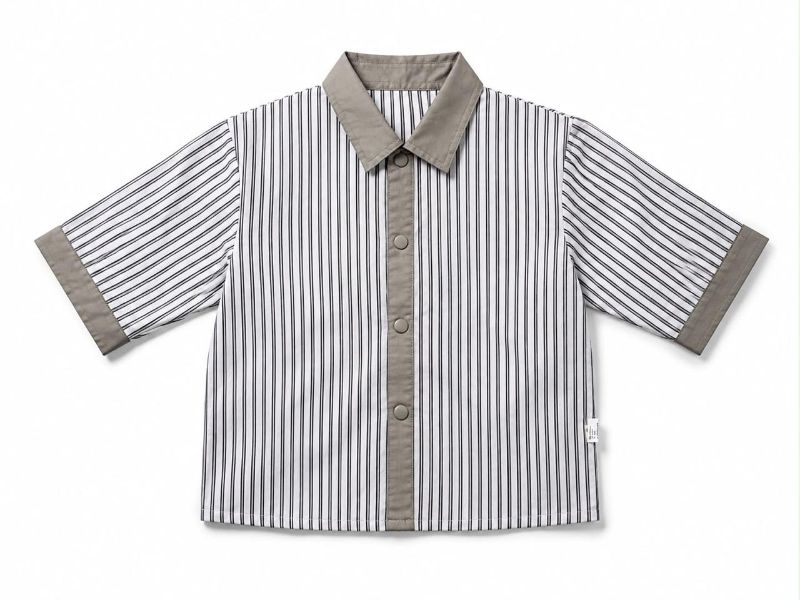 Boys Grey Striped Shirt, Vest & Trouser Set – 3 Piece Outfit — view 2 | Kids Wear Online India
