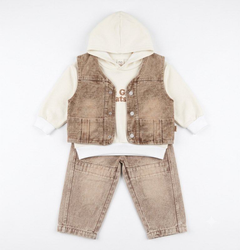 Kid's Vintage Acid-Wash Elastic Waist Denim Pants — BluePeak Global