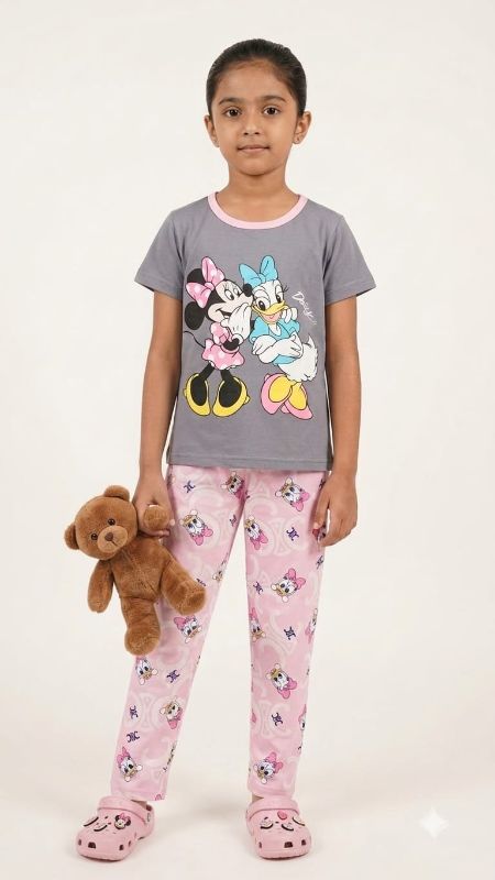 Minnie & Daisy Printed T-Shirt and Pyjama Set