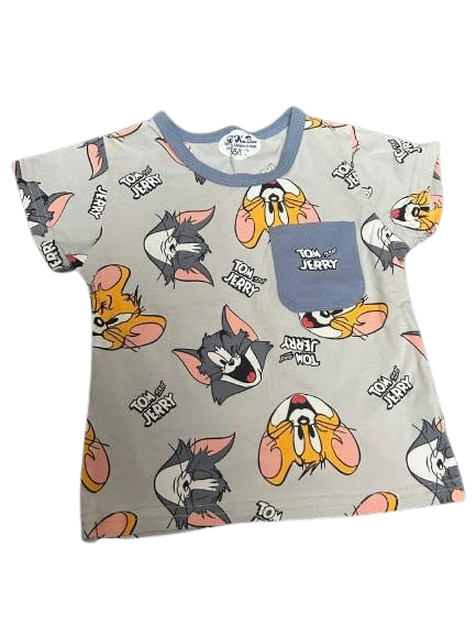 Boys Cartoon Print T-Shirt & Shorts Set – Casual Summer Co-Ord Outfit — view 2 | Kids Wear Online India