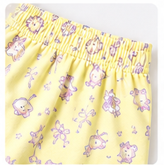 Girls Printed T-Shirt & Capri Set – Cute Bunny Print with Ruffle Hem — view 3 | Kids Wear Online India