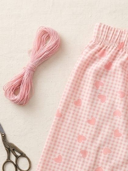 Pink Baby Bear Printed T-Shirt & Checkered Shorts Set for Girls — view 6 | Kids Wear Online India