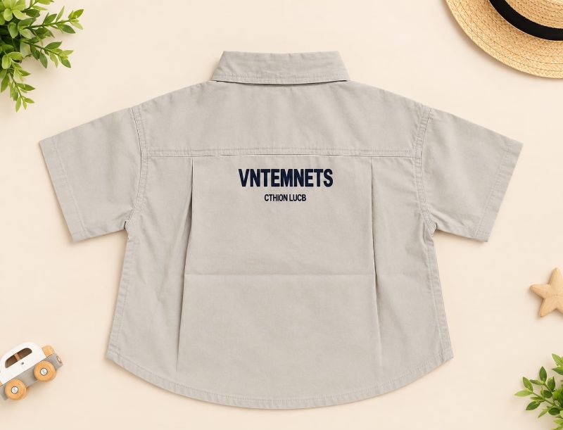 Boys Beige Shirt & Shorts Set – Casual Summer Co-Ord Outfit — view 2 | Kids Wear Online India