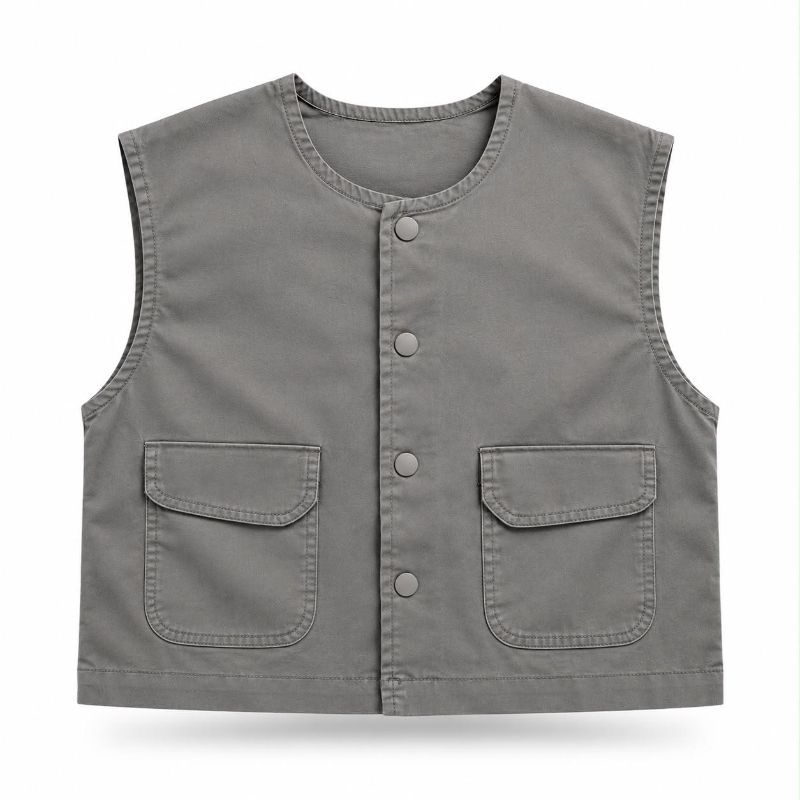Boys Grey Striped Shirt, Vest & Trouser Set – 3 Piece Outfit — view 4 | Kids Wear Online India