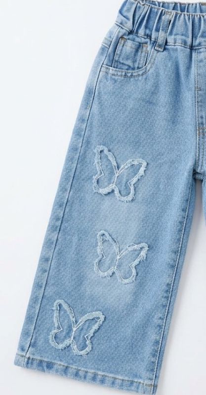 Kids Coco Graphic T-Shirt & Butterfly Denim Set — view 1 | Kids Wear Online India