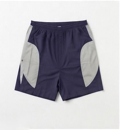 Boys Navy Blue Colorblock Half-Zip Windbreaker & Shorts Set — view 3 | Kids Wear Online India