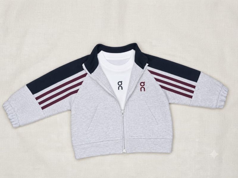 Boys Grey & Black Active Zip-Up Tracksuit Set — view 2 | Kids Wear Online India