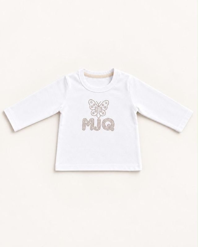 Cream Rhinestone Logo Zip-Up Hoodie and Pants Tracksuit Set — view 2 | Kids Wear Online India