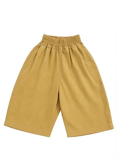 Boys Mustard Yellow Hooded Vest and Shorts Set with White T-Shirt — view 6 | Kids Wear Online India